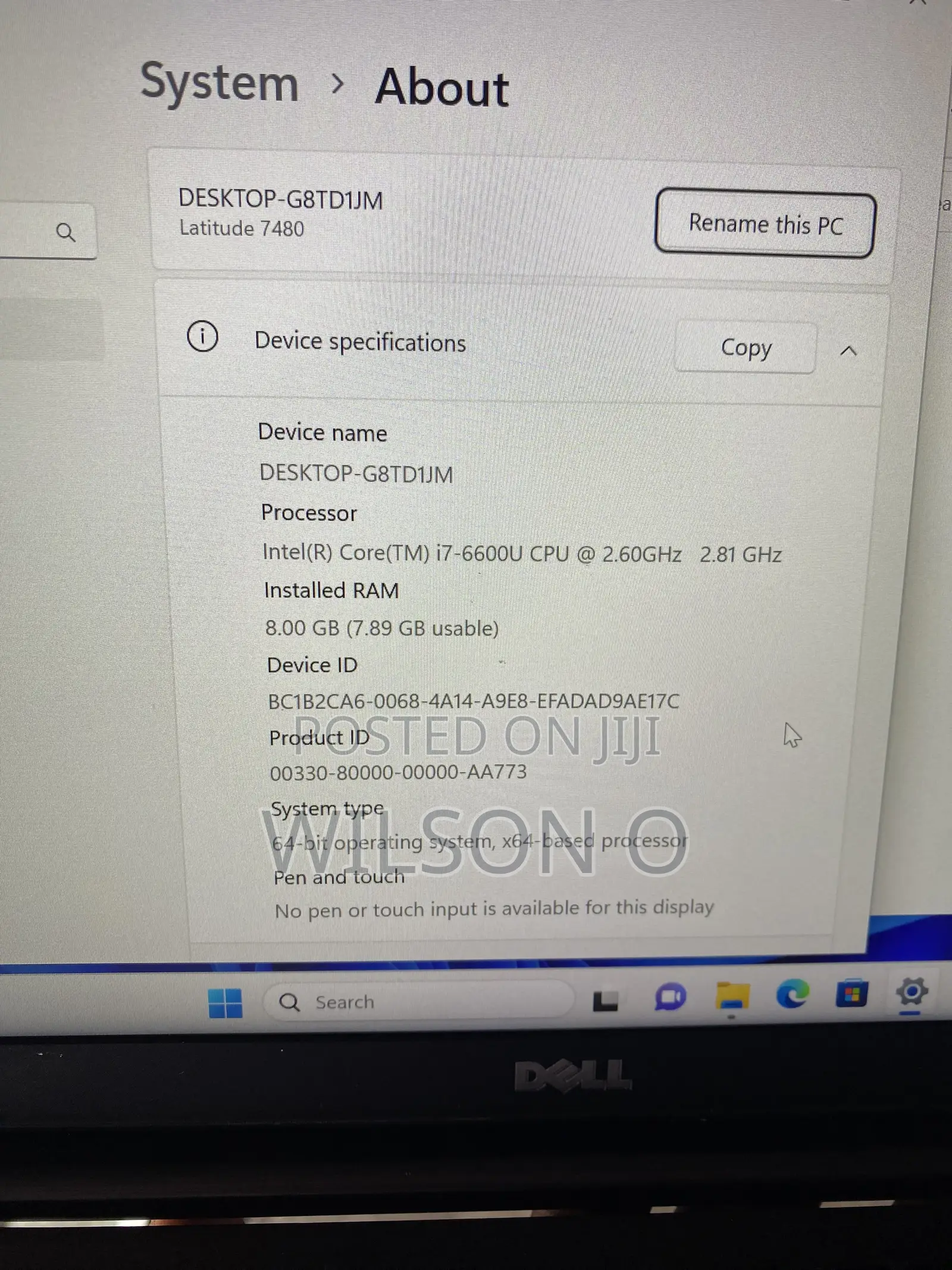Laptop Dell Latitude 7480 8GB Intel Core i7 SSD 256GB