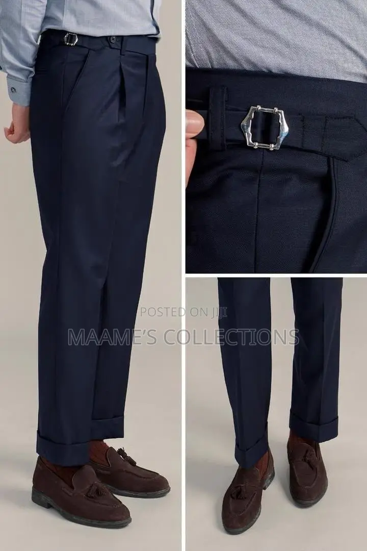 Men's High-Waisted Formal Office Trousers ( 32 , 34, 36 , 38, 40 )