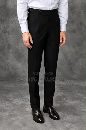 Men's High-Waisted Formal Office Trousers ( 32 , 34, 36 , 38, 40 )