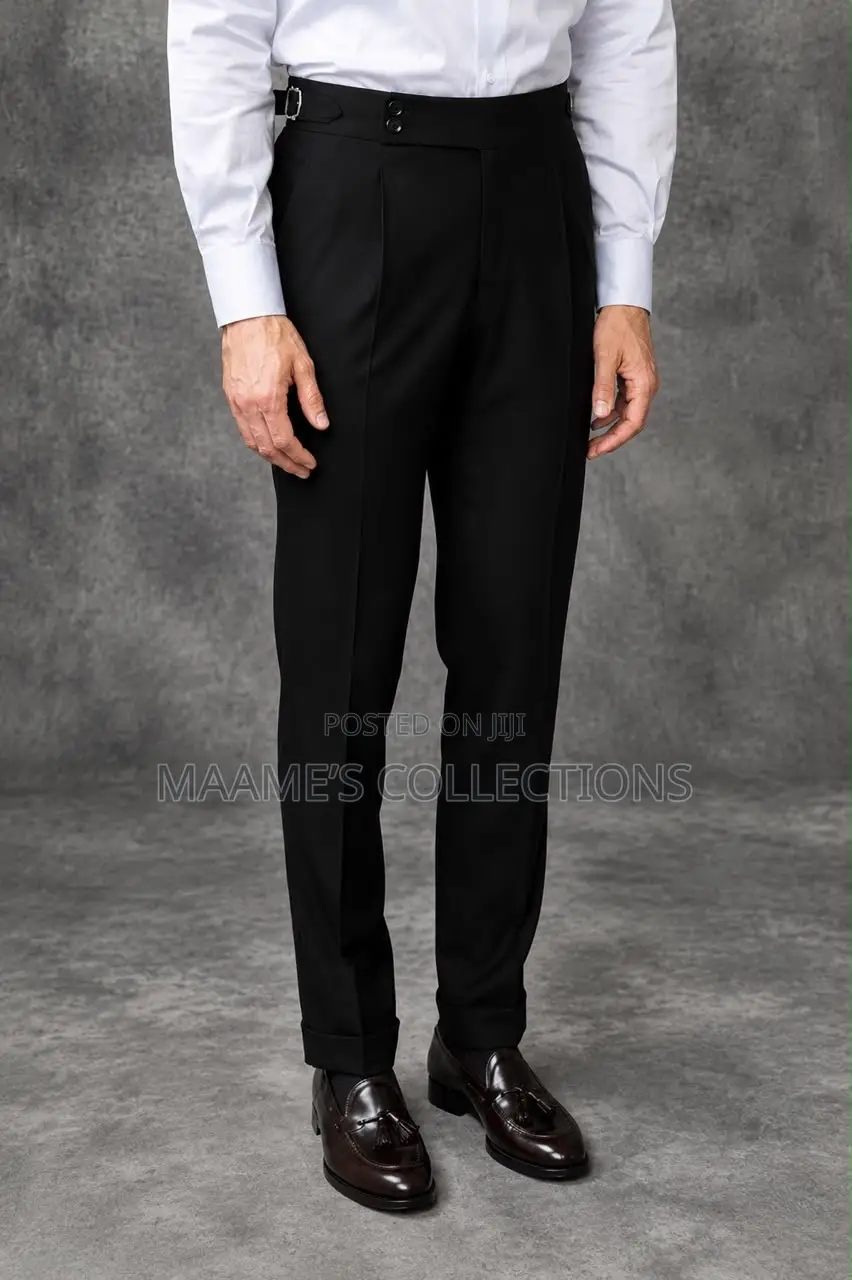 Men's High-Waisted Formal Office Trousers ( 32 , 34, 36 , 38, 40 )