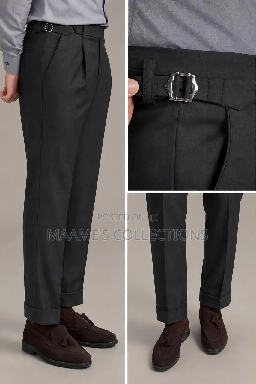 Men's High-Waisted Formal Office Trousers ( 32 , 34, 36 , 38, 40 )