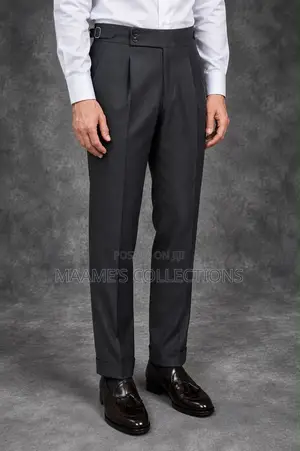 Men's High-Waisted Formal Office Trousers ( 32 , 34, 36 , 38, 40 )