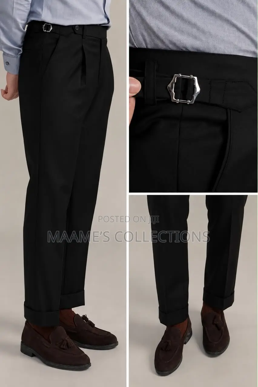 Men's High-Waisted Formal Office Trousers ( 32 , 34, 36 , 38, 40 )