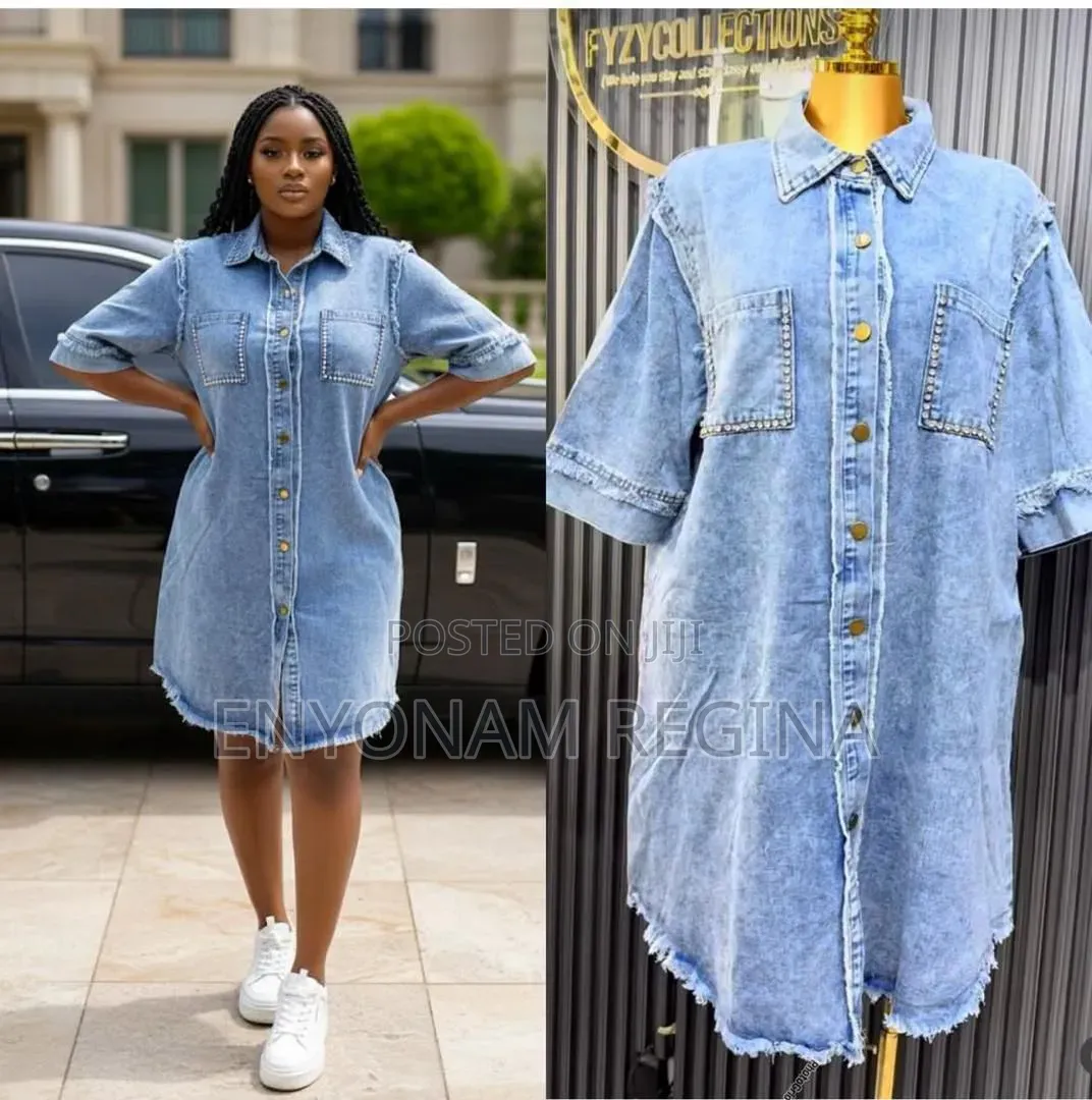 Ladies Jeans Dress Available in Sizes DM for Ur Order On