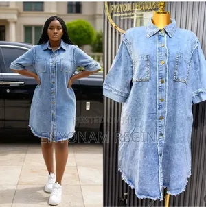 Ladies Jeans Dress Available in Sizes DM for Ur Order On