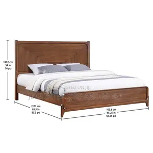 Bed Frame, Walnut Veneers(Queen Size)