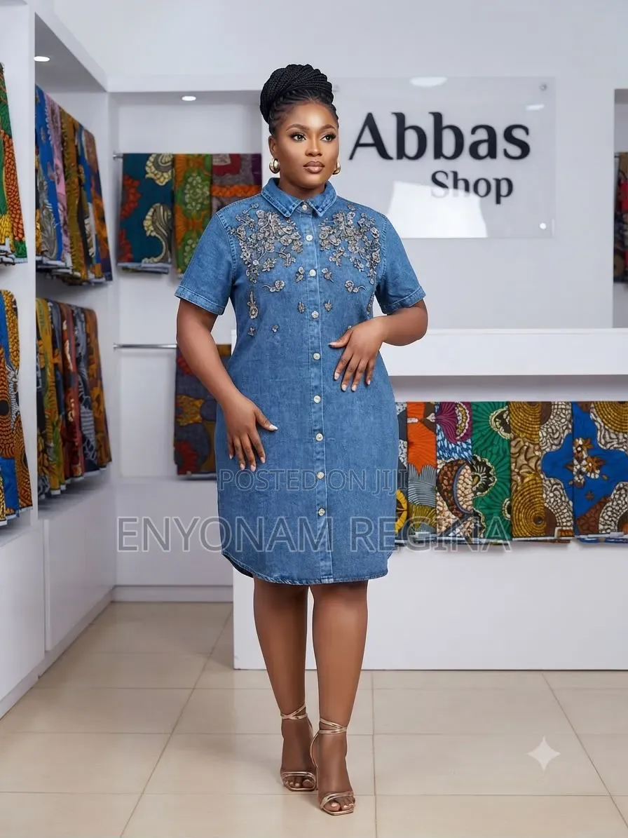 Ladies Jeans Dress Available in Sizes DM for Ur Order On