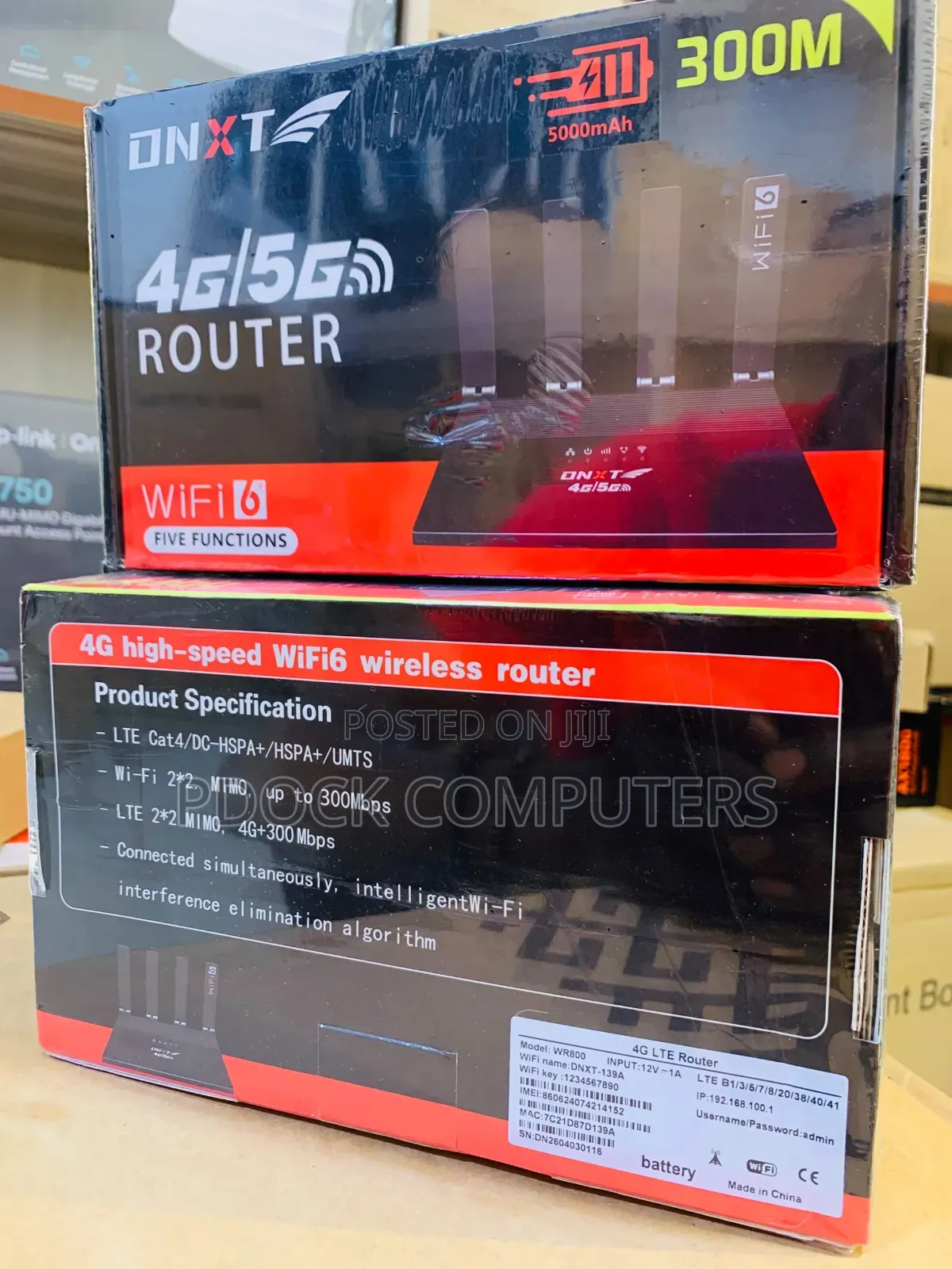 DNXT 4g/5g Pro WIFI6 LTE 5000mah Battery Router ( All Simcard)