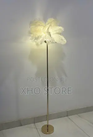 Floor Lamp (Metal) Ostrich Feather- Romantic Accent Light