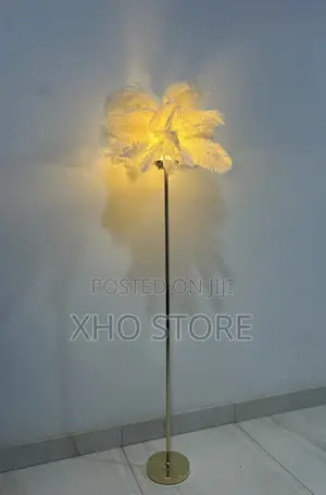 Ostrich Feather (Metal Floor Lamp)—Romantic Accent Light
