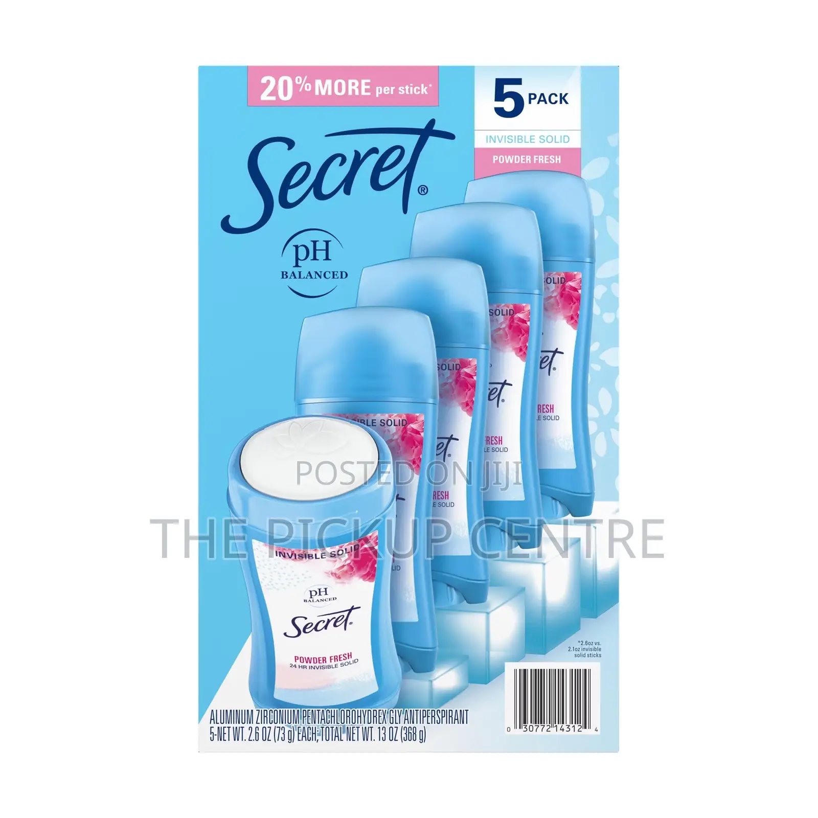 Secret Invisible Solid Antiperspirant and Deodorant - 5 Pack