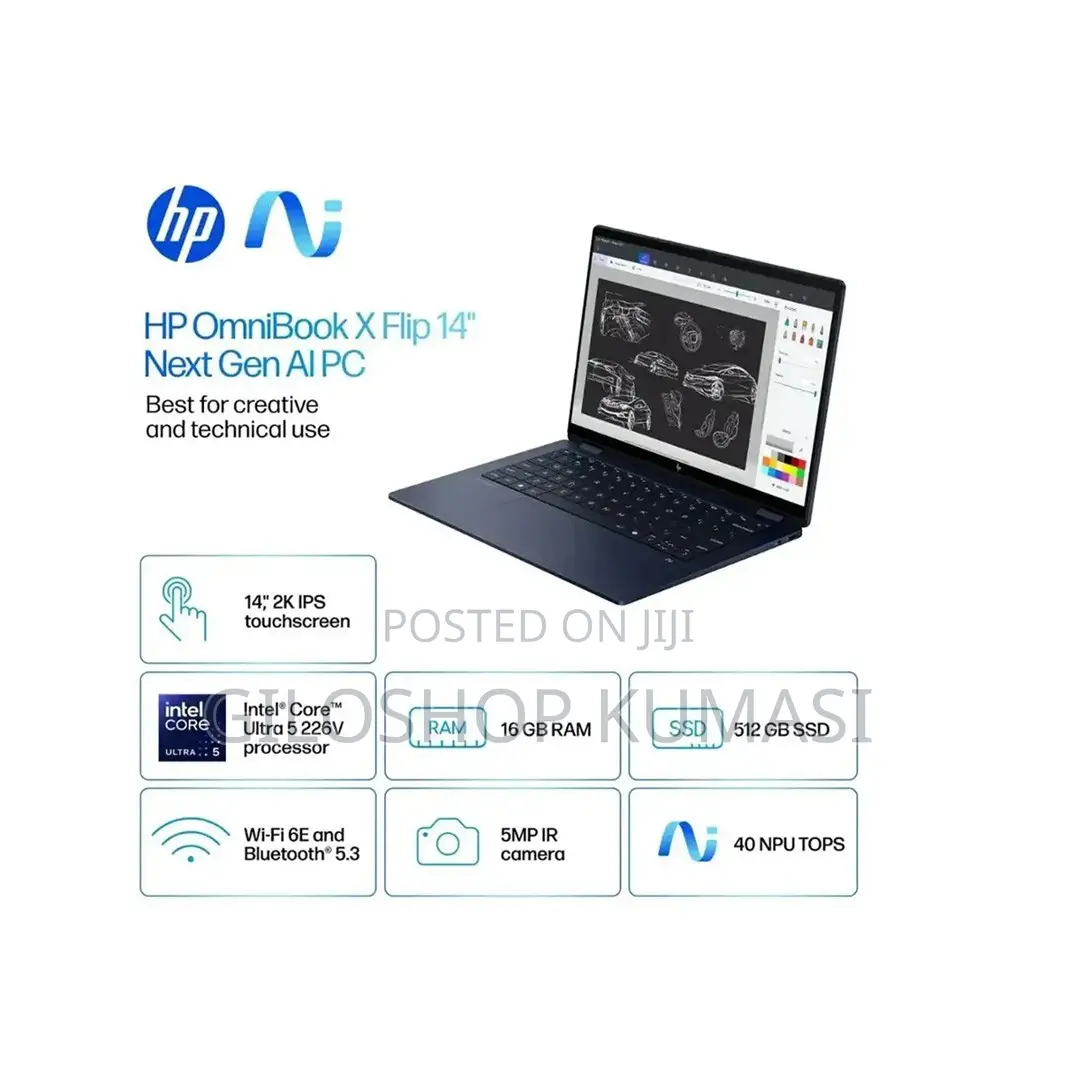 New Laptop HP OmniBook Ultra Flip 14" 8GB Intel Core Ultra 5 SSD 512GB
