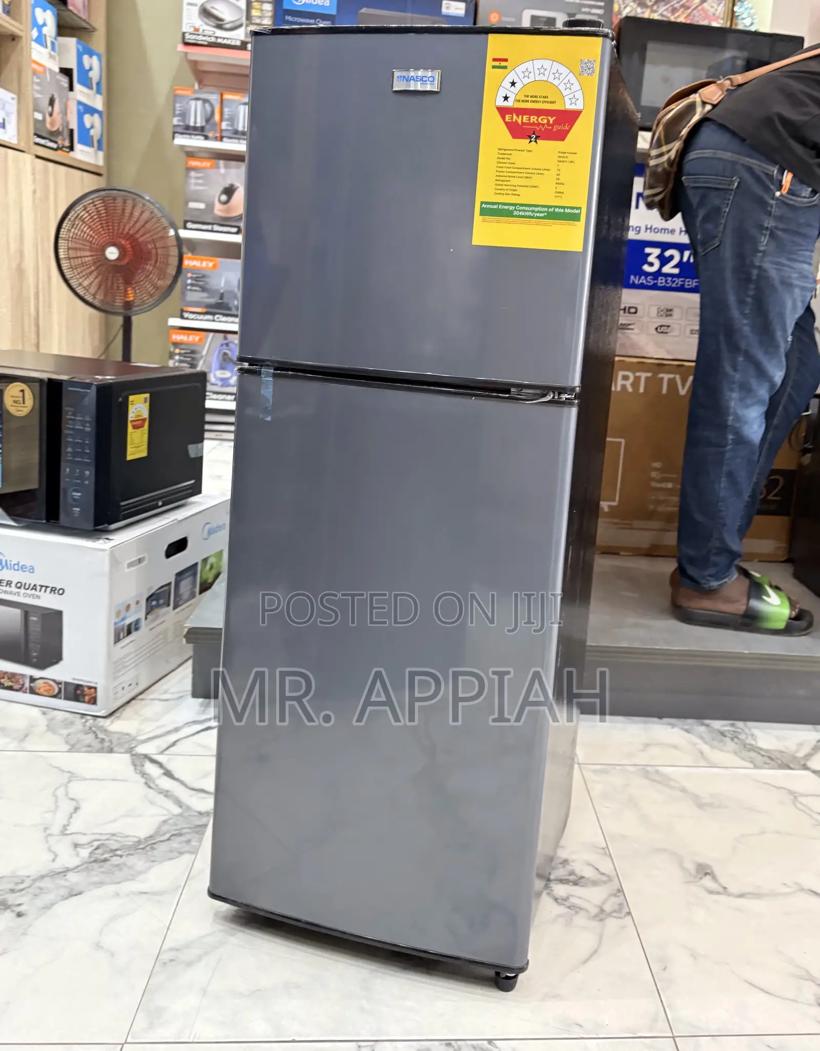 Efficient Nasco Top Mount Freezer Fridge(Nas F2-13fl)112L