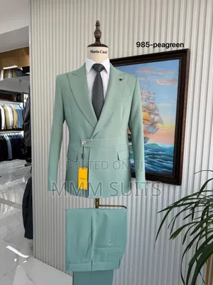 Classic 2-Piece Turkish Double-Breasted Men's Suit With Belt