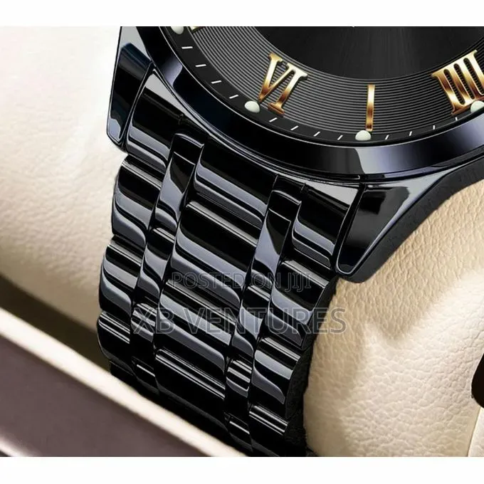 POEDAGAR 978 Men's Diamond-Studded Watch Business Leisure Black