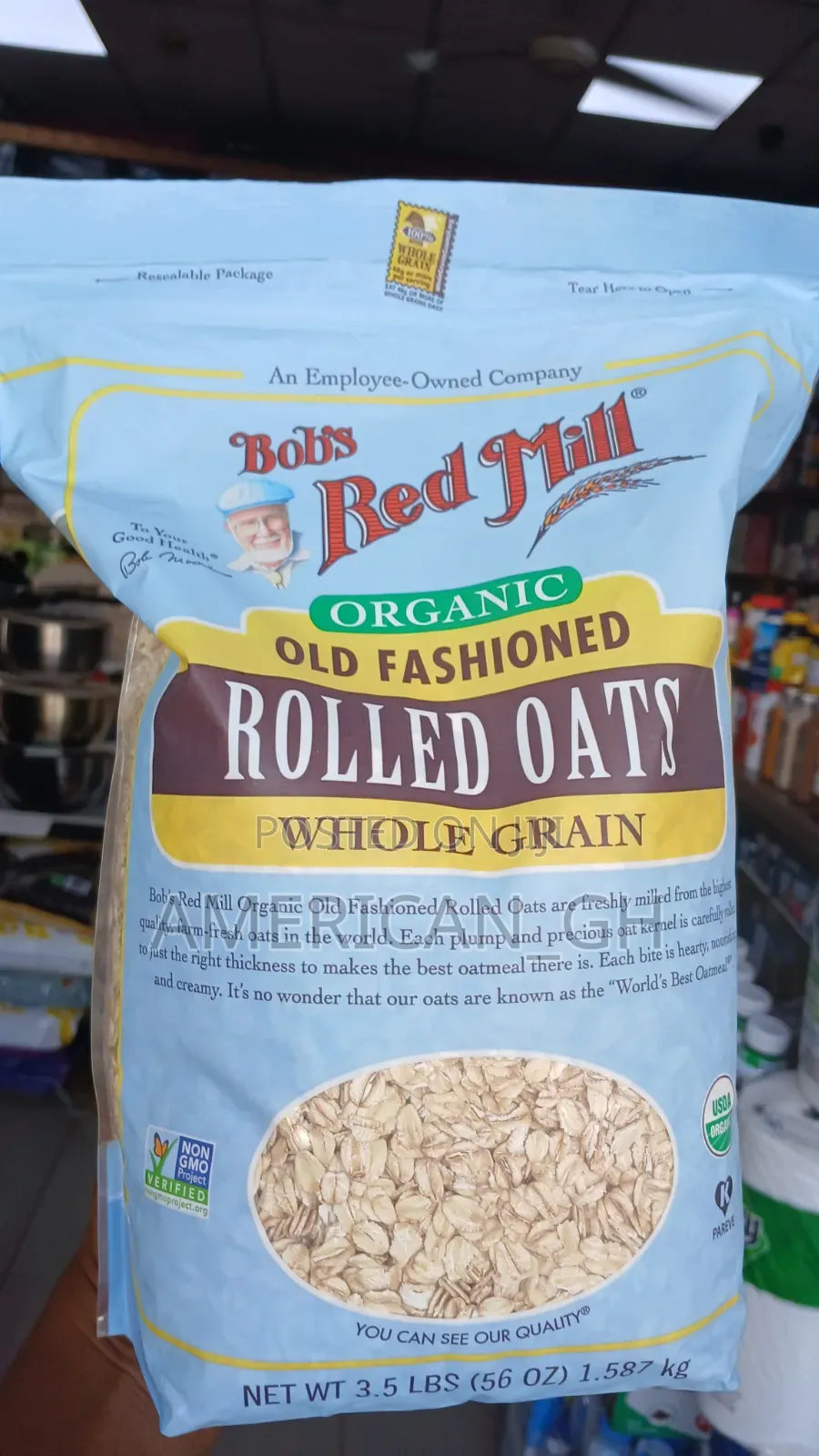 Organic Old Fashioned Rolled Oat, 1.587kg
