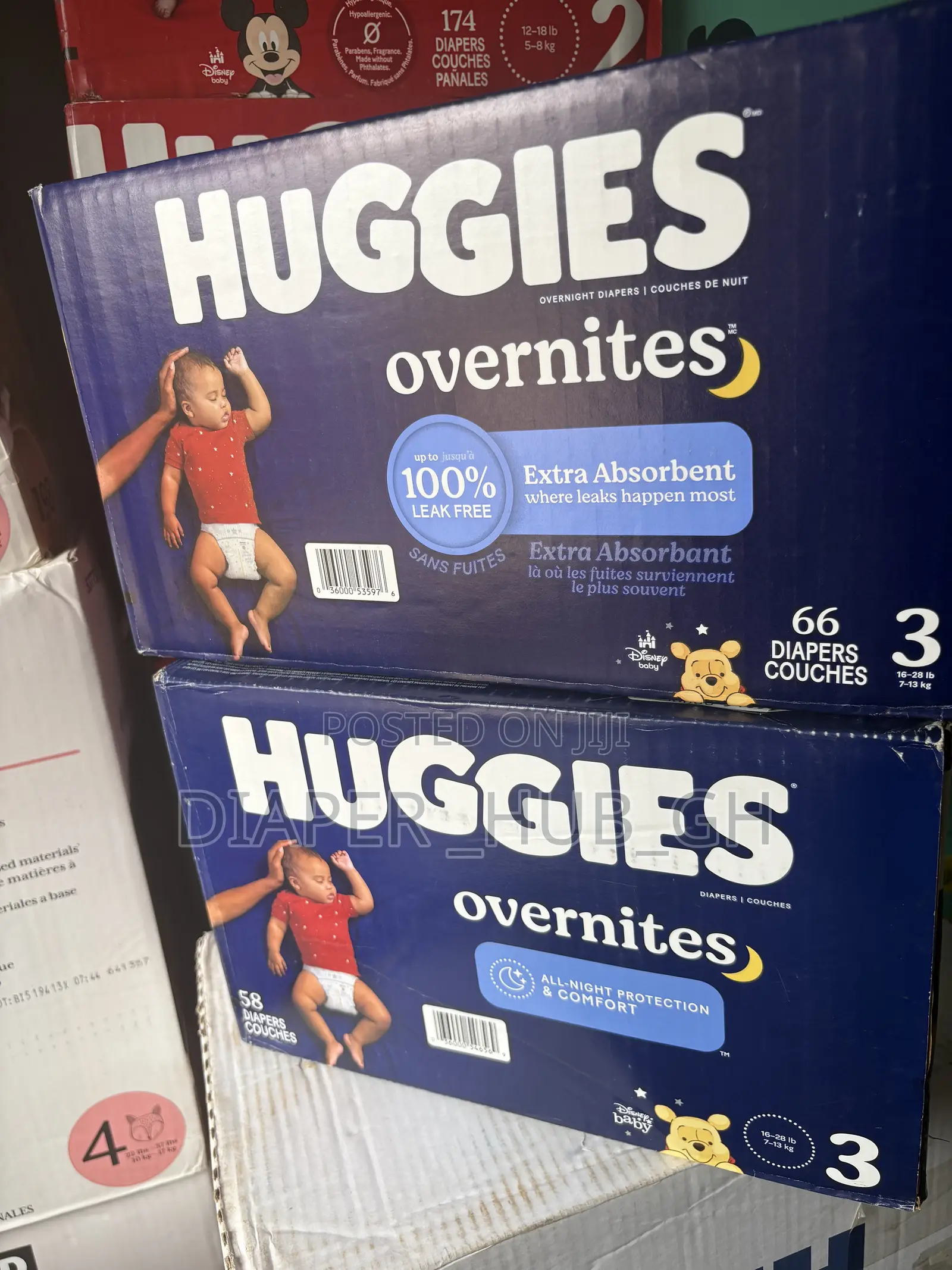 Huggies Overnites Nighttime Baby Diapers, Size 3 (16-28 Lbs)