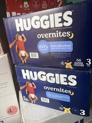 Huggies Overnites Nighttime Baby Diapers, Size 3 (16-28 Lbs)