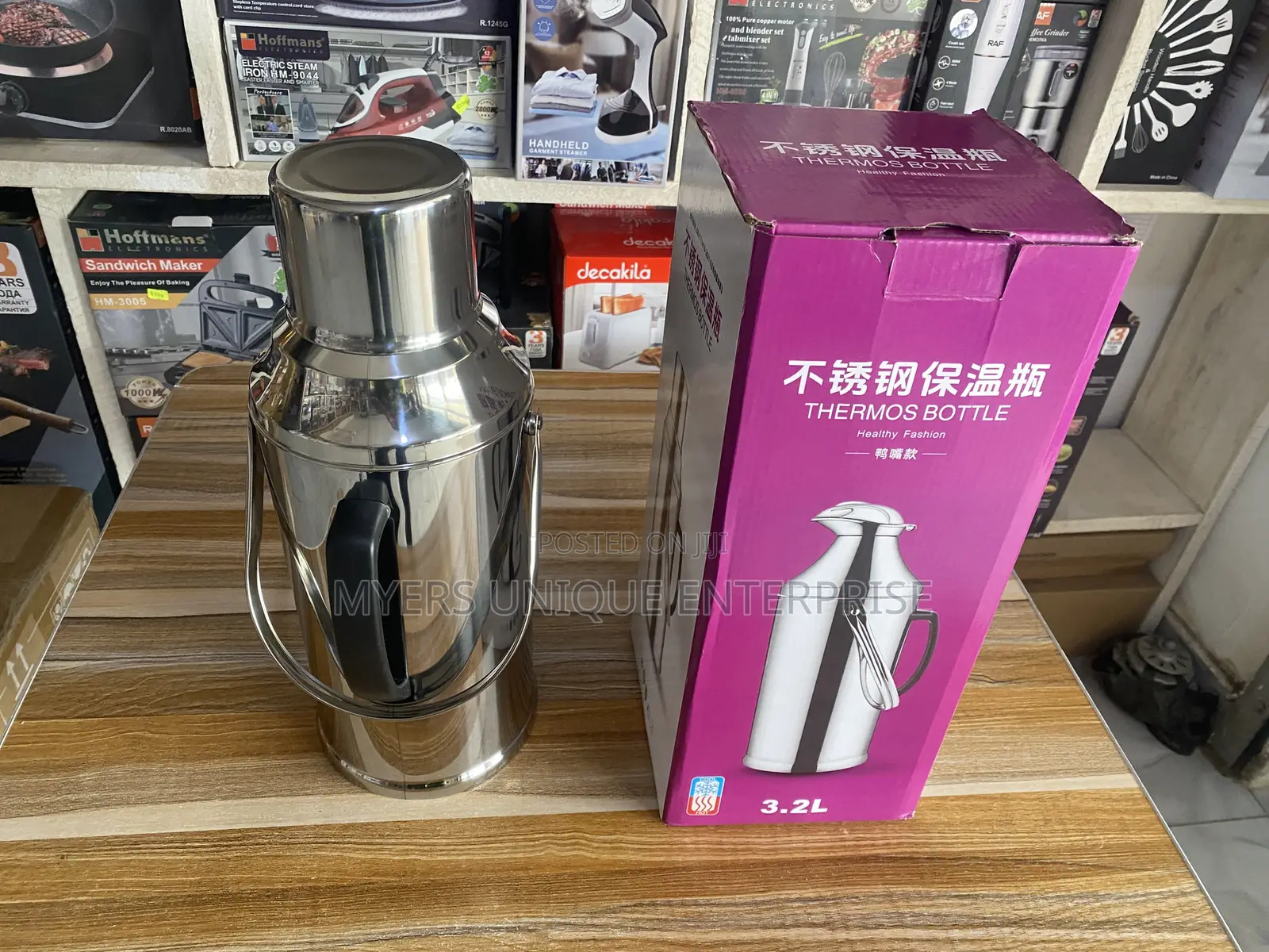3.2L Stainless Steel Thermos Flask With Handle