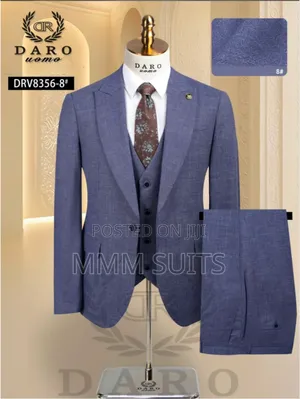 Timeless Turkish 3-Piece Daro Formal Suit With Black Buttons