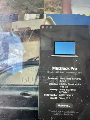 Laptop Apple MacBook Pro 2020 16GB Intel Core i5 HDD+SSD 1T