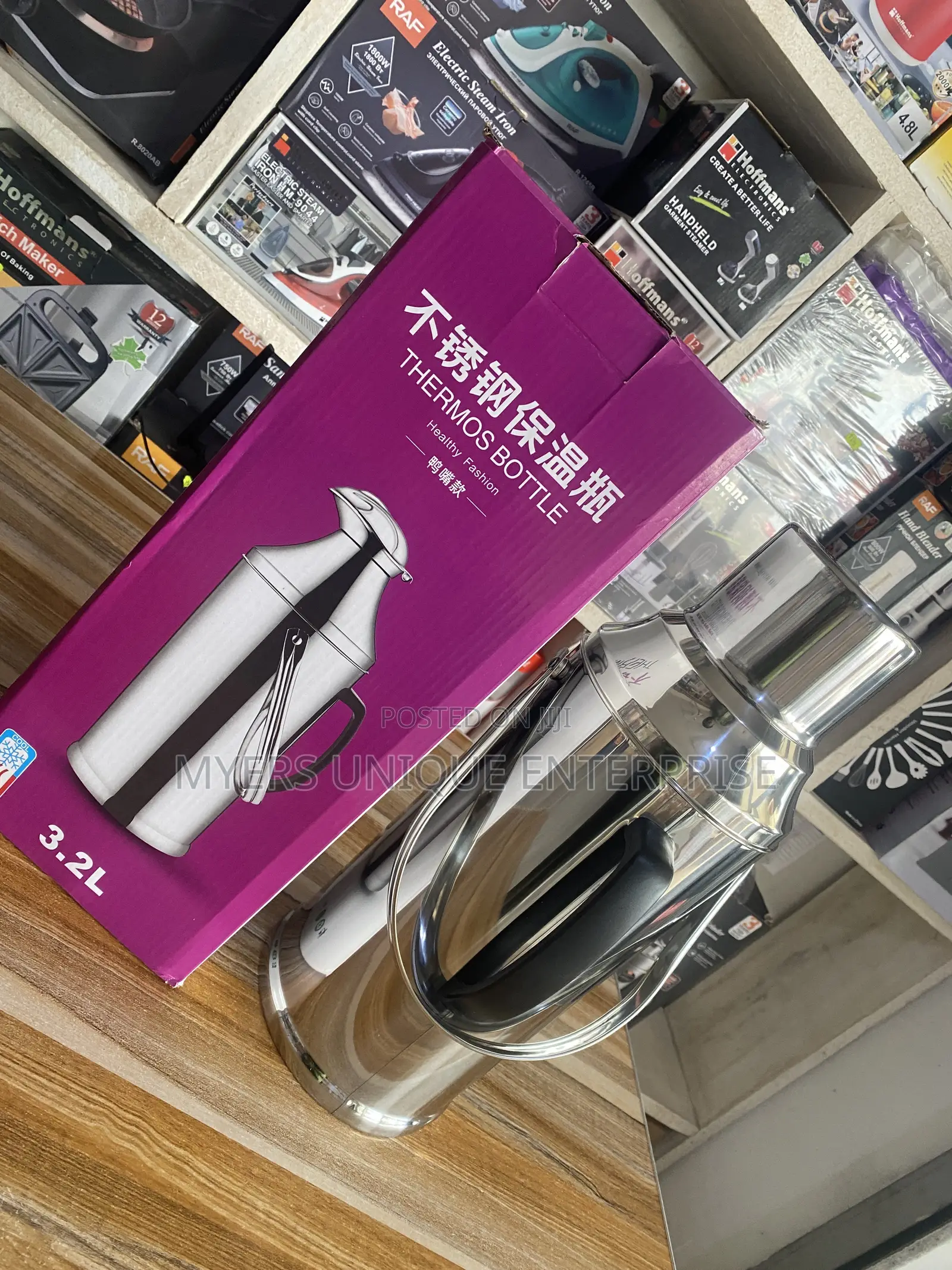 Large Stainless Steel Vacuum Thermos - Leak Proof (3.2L)