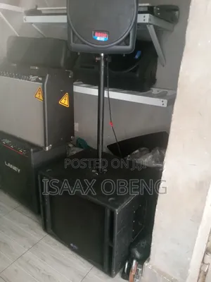 Complete PA System - 15" Subwoofer Bass + Top Speaker + Pole