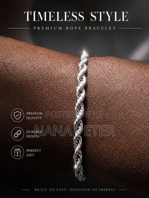 Silver Rope Bracelet