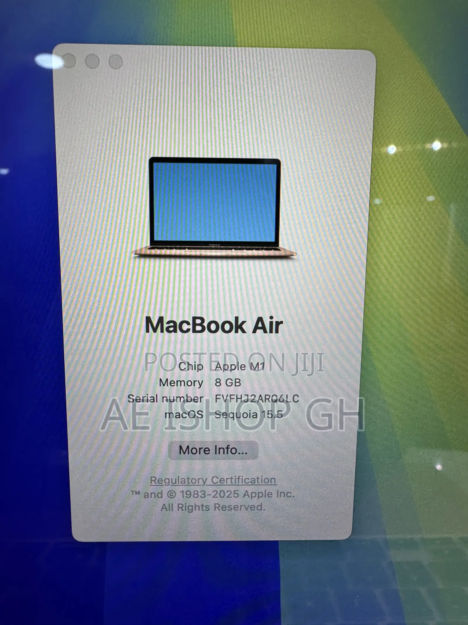 Laptop Apple MacBook Air 2020 M1 8GB Apple M1 SSD 256GB