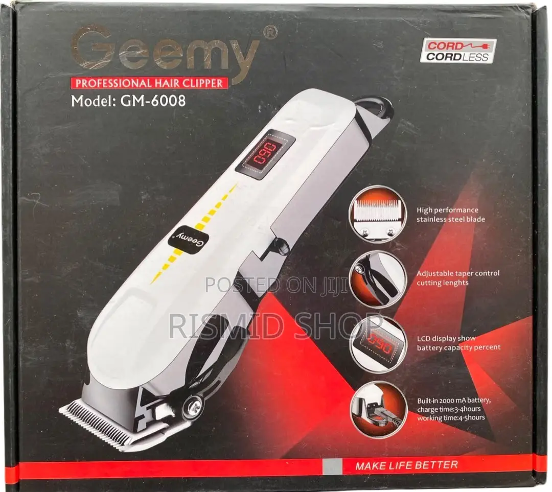 Geemy Cordless Professional Hair Clipper , Model: Gm-6008