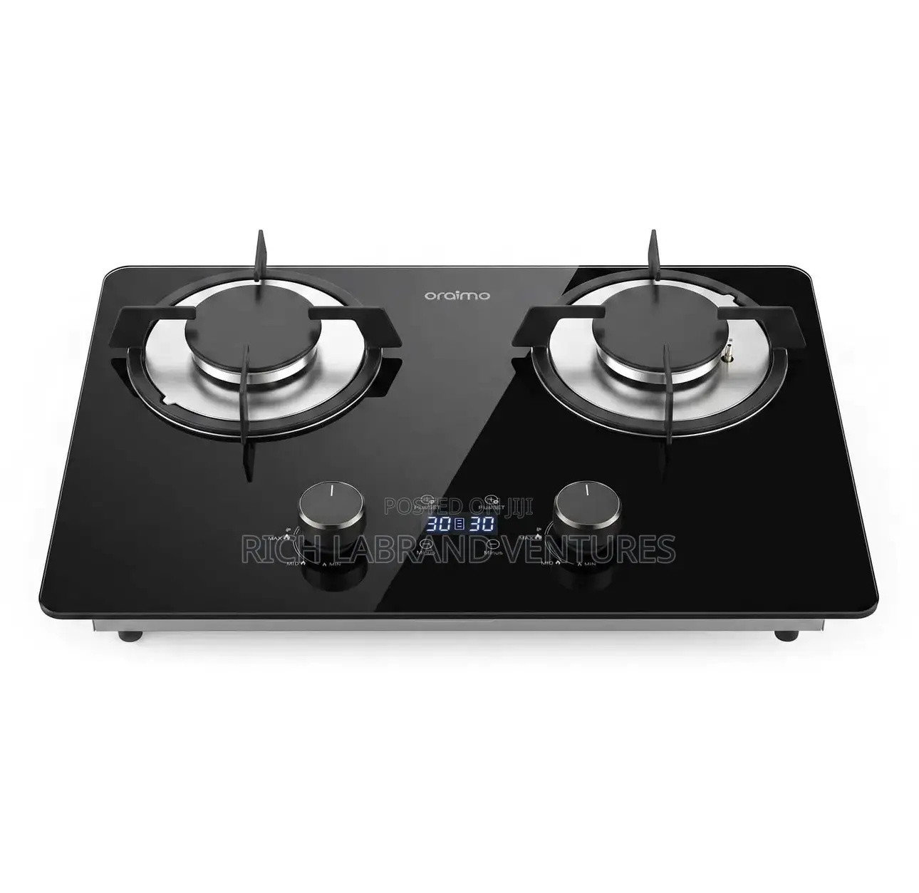 Oraimo FlameSaver D1 2-Burner Gas Stove With Timer