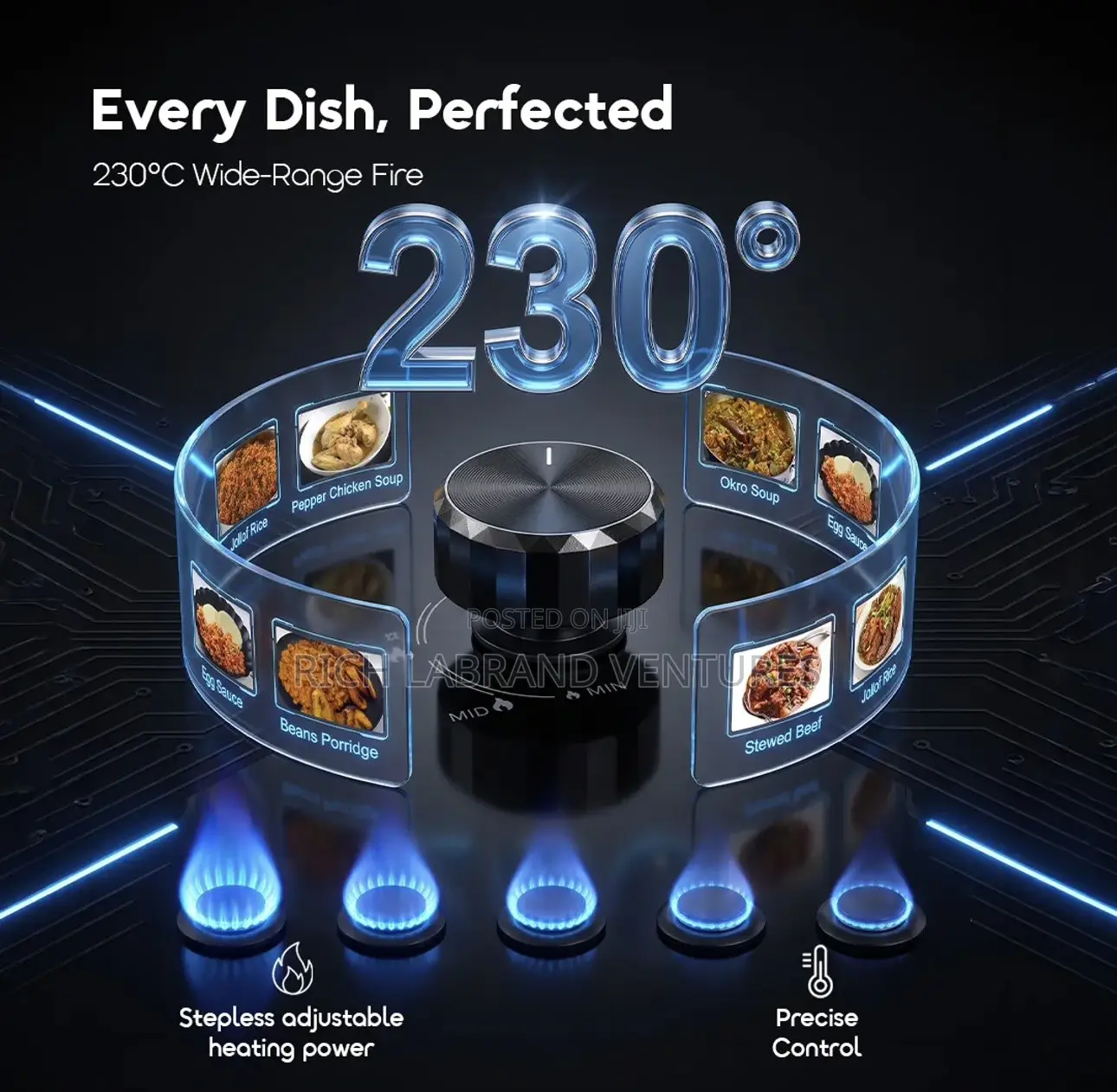 Oraimo FlameSaver D1 2-Burner Gas Stove With Timer