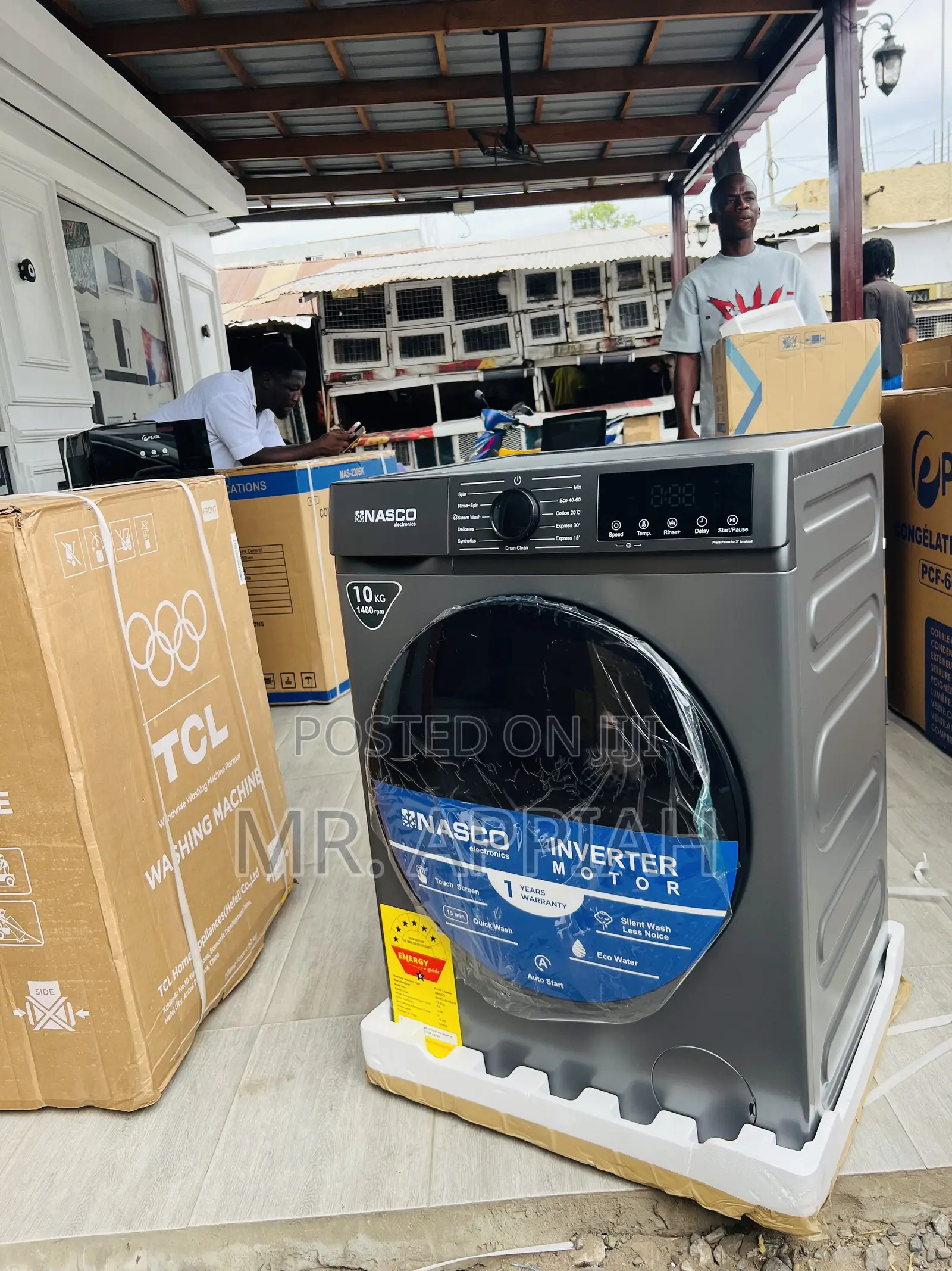 High Quality Nasco 10kg Front Load Washing Machine(White) 