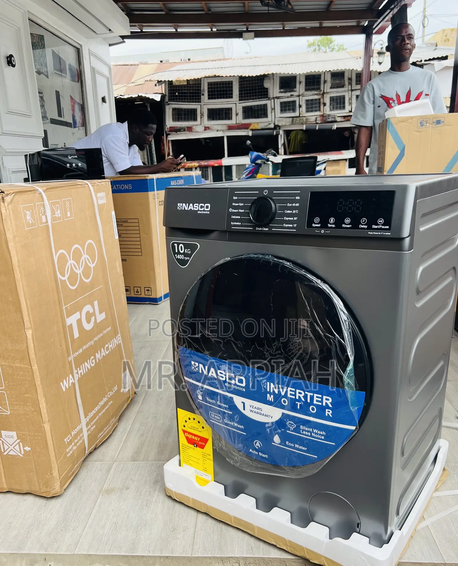 Super Classic Nasco 8kg Front Load Washing Machine(Gray) 