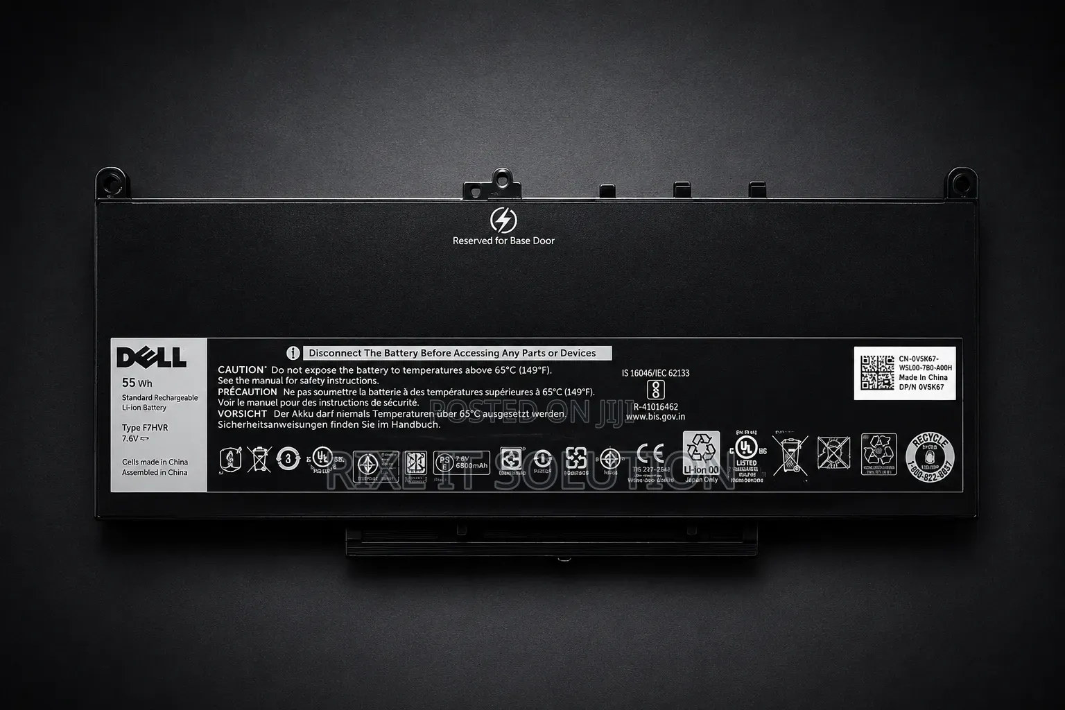 New Original Dell J60J5 55Wh 7.6V Battery for Latitude E7270 E7470