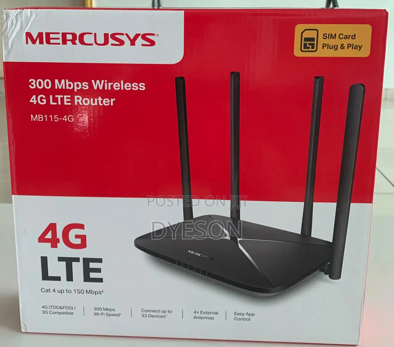 MB115-4G New Comers
300 MBPS Wireless N 4G LTE Router