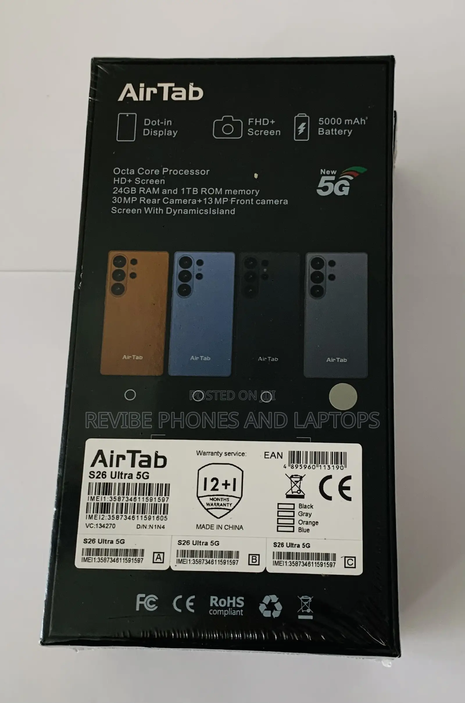 New AirTab S25 Ultra 5G 1 TB Black