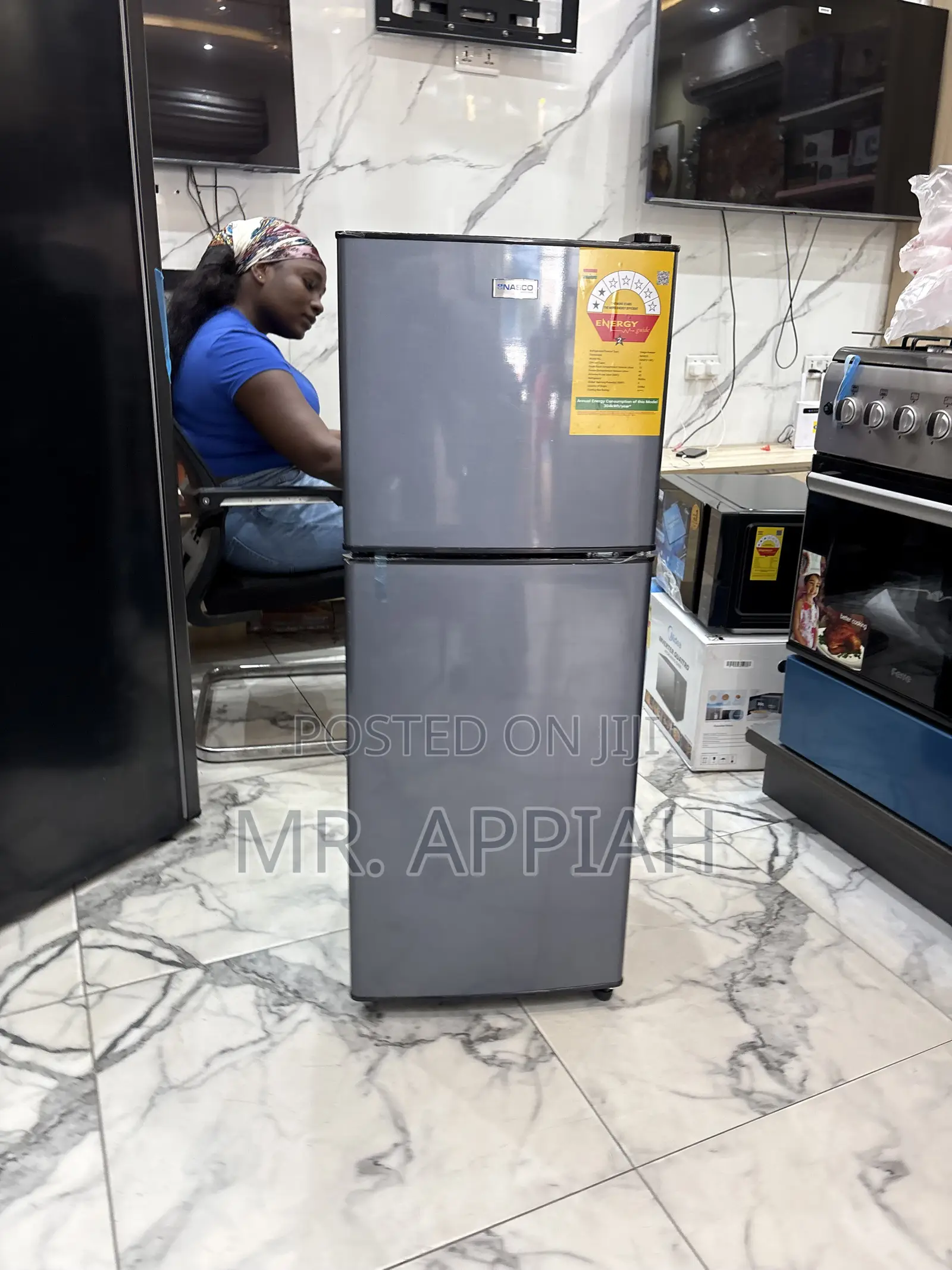 Super Classic Nasco Nas F2-13fl 112L Double Door Fridge(Dark Gray) 