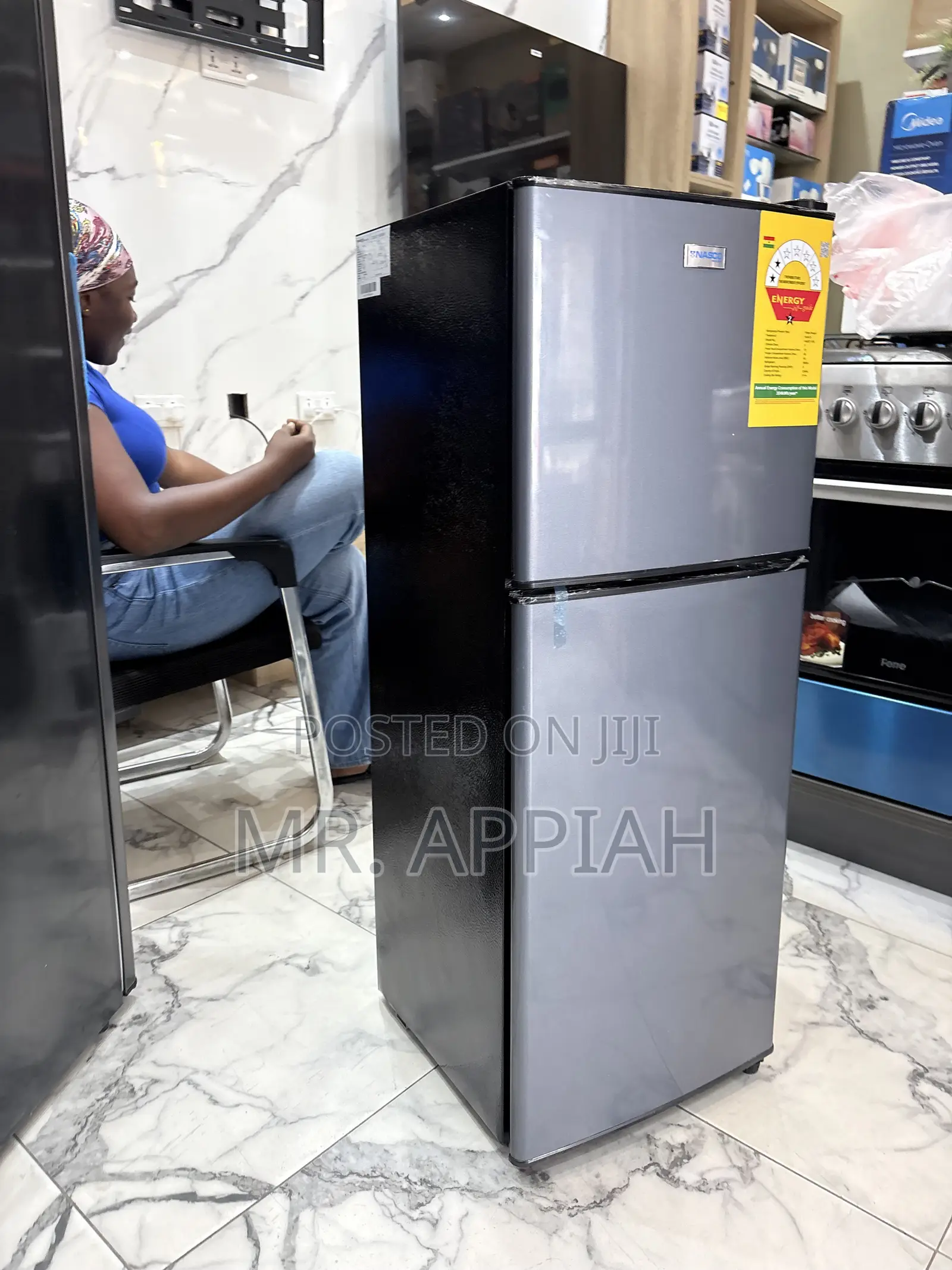 Super Classic Nasco Nas F2-13fl 112L Double Door Fridge(Dark Gray) 
