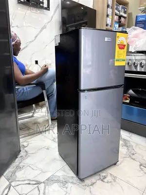Super Classic Nasco Nas F2-13fl 112L Double Door Fridge(Dark Gray) 