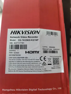 Hikvision Acusense 32 Channel With Poe NVR Ds-7632nxi-/16p L