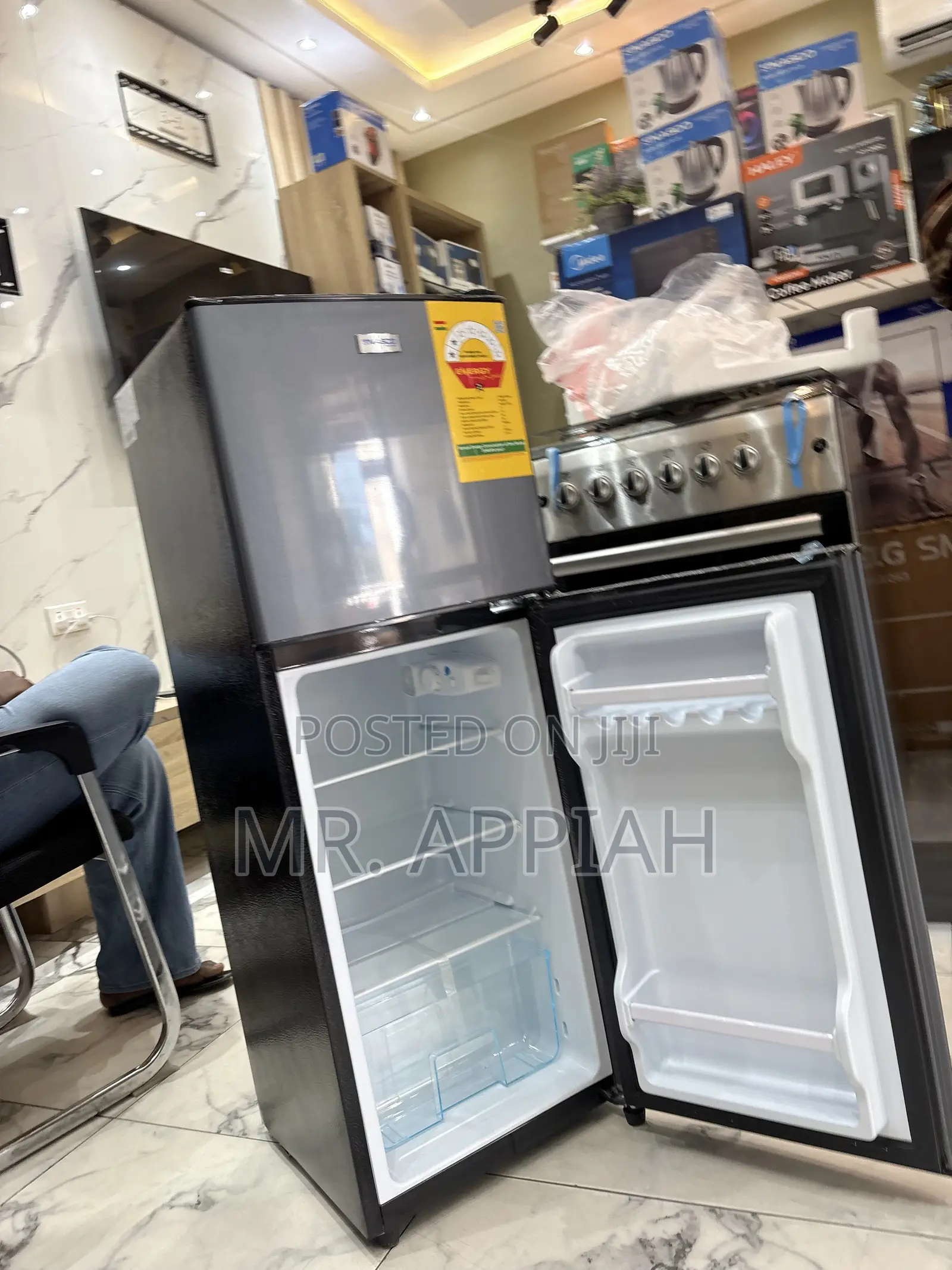Lovely Design Nasco 2 Door Refrigerator(Gray)112L