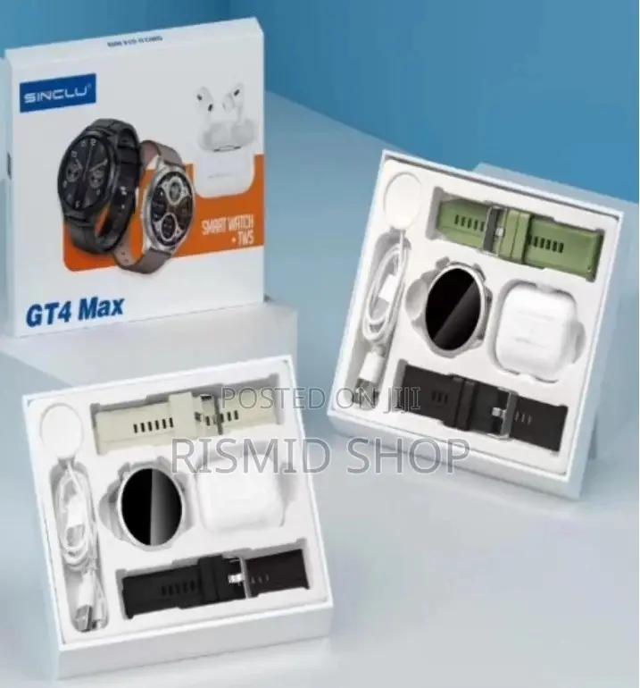 Sinclu Gt4 Max Smart Watch +Tws Earbuds