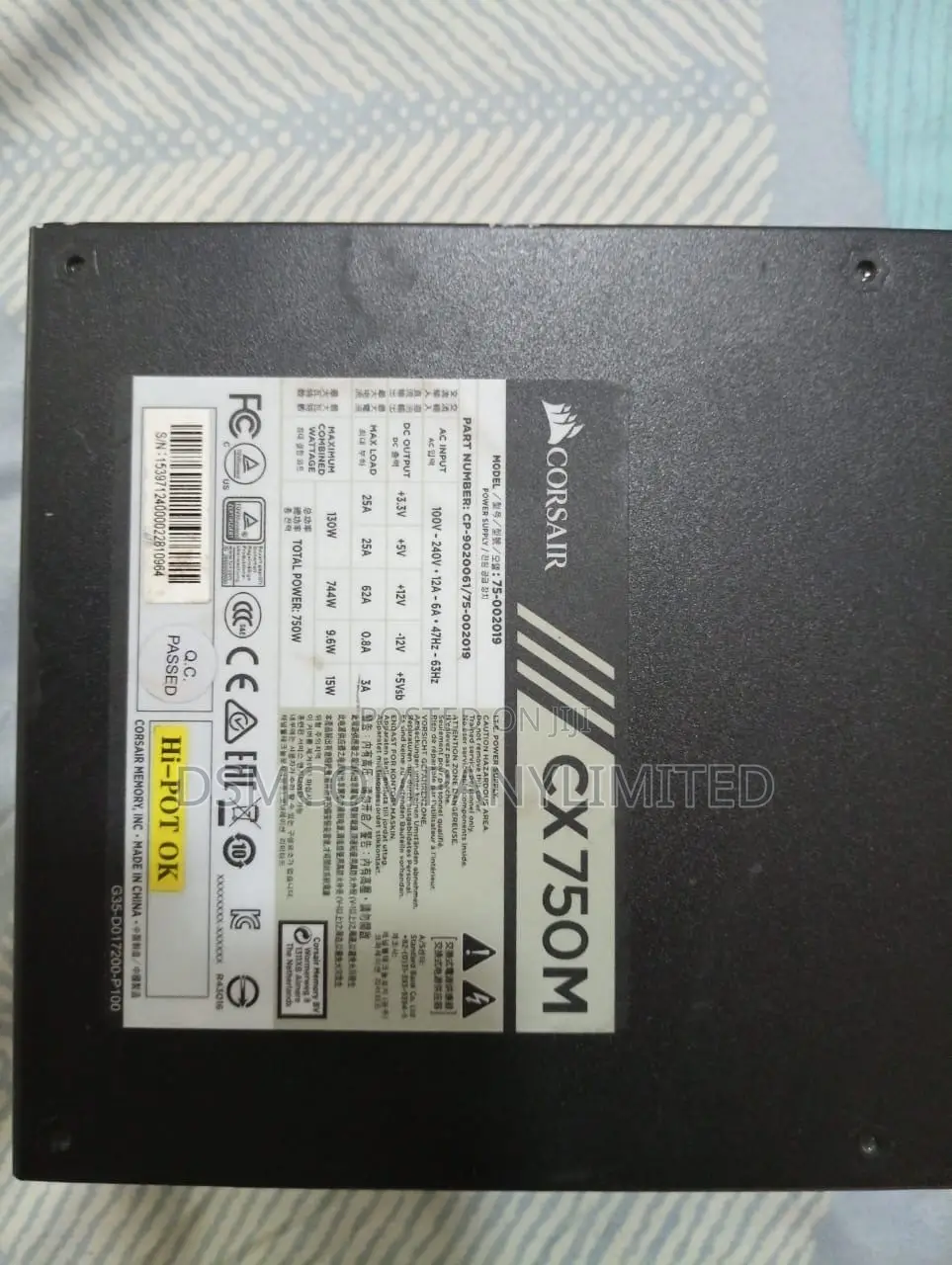 Corsair Power Supply 750w, X, M, C Series
