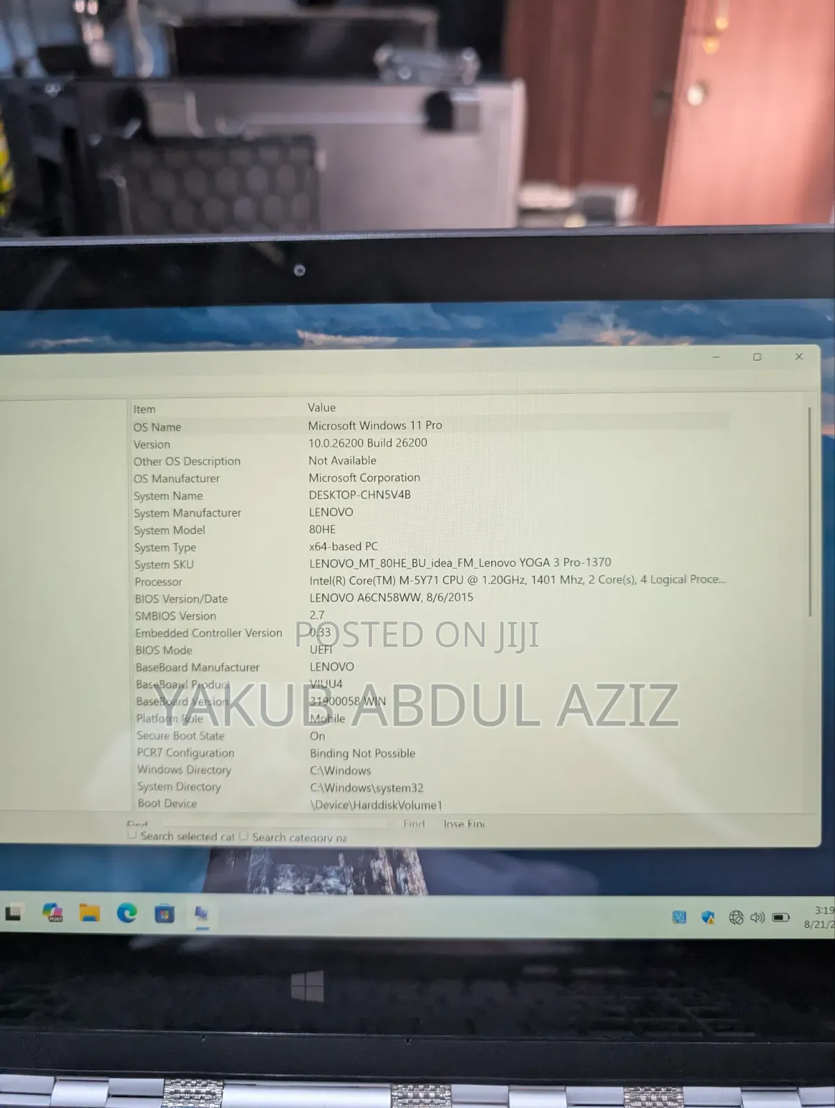 Laptop Lenovo Yoga 3 8GB Intel Core M SSD 512GB