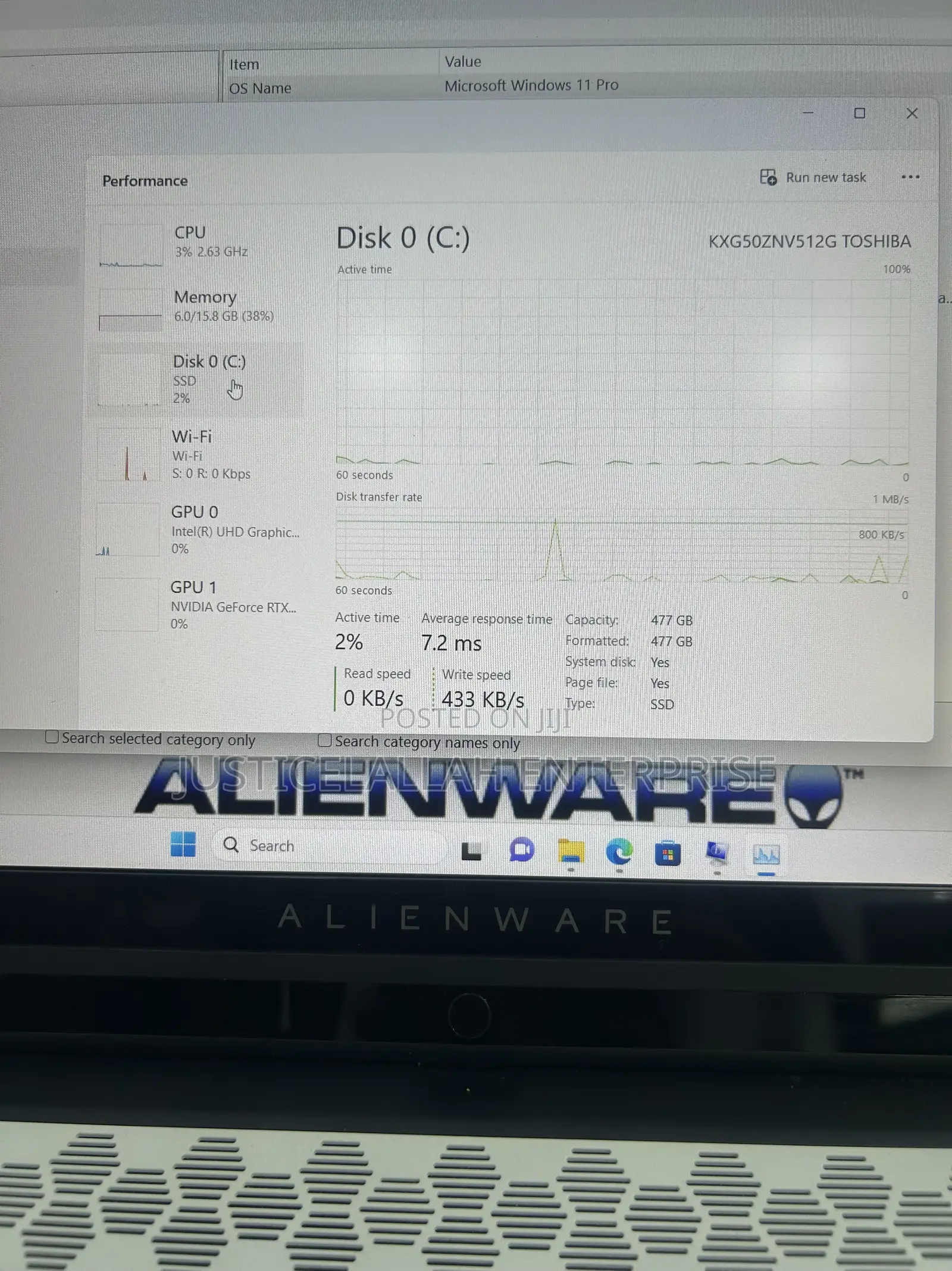 Laptop Alienware 15 R2 16GB Intel Core i7 SSD 512GB