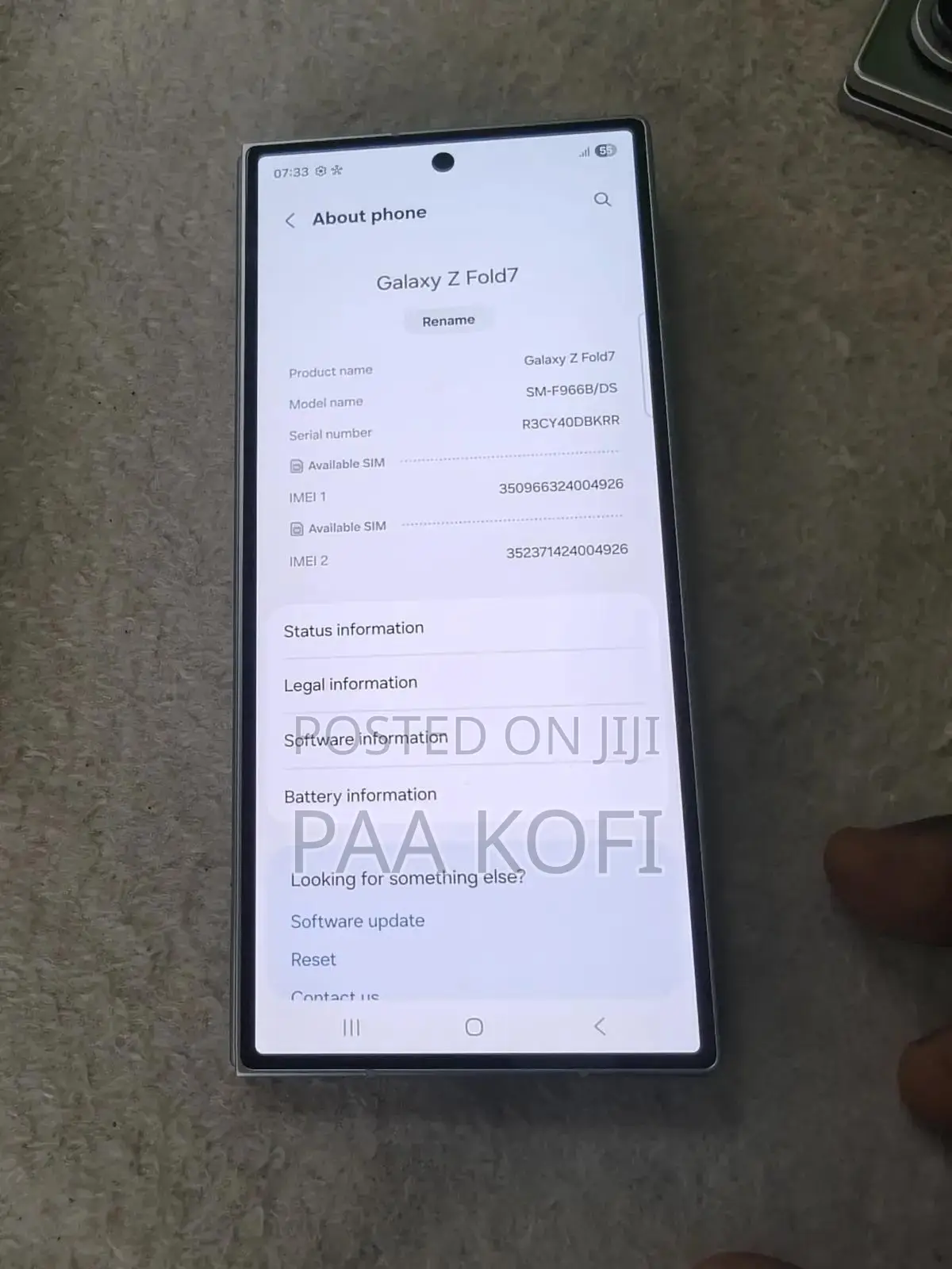 New Samsung Galaxy Z Fold7 256 GB Silver