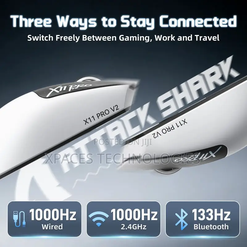 ATTACK SHARK X11 PRO V2 Wireless Gaming Mouse + Display Charging Dock