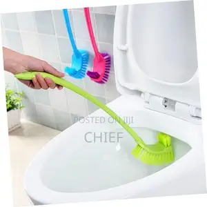Double Sided Plastic Bathroom Wc Cleaning Brush