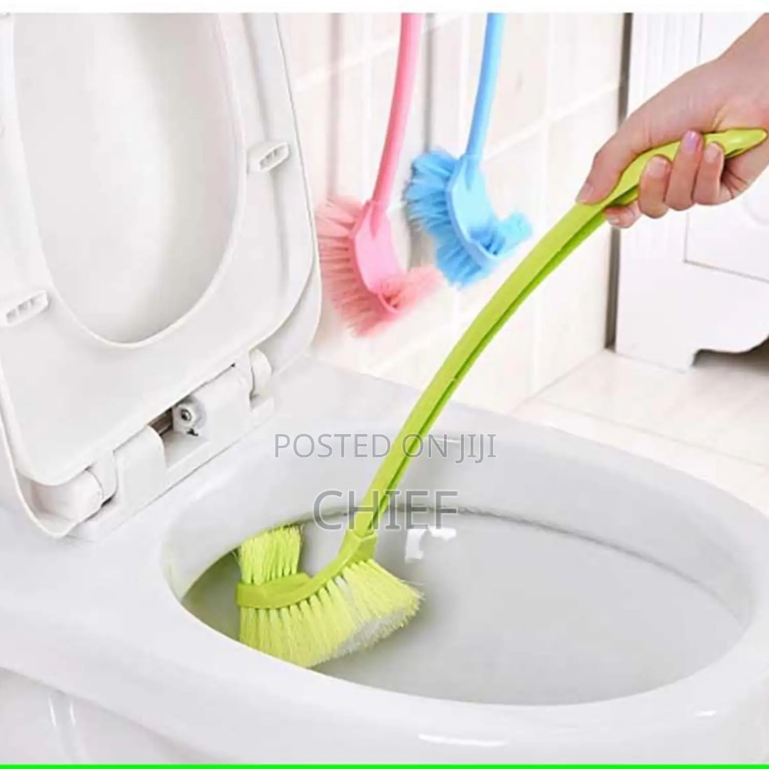Double Sided Plastic Bathroom Wc Cleaning Brush